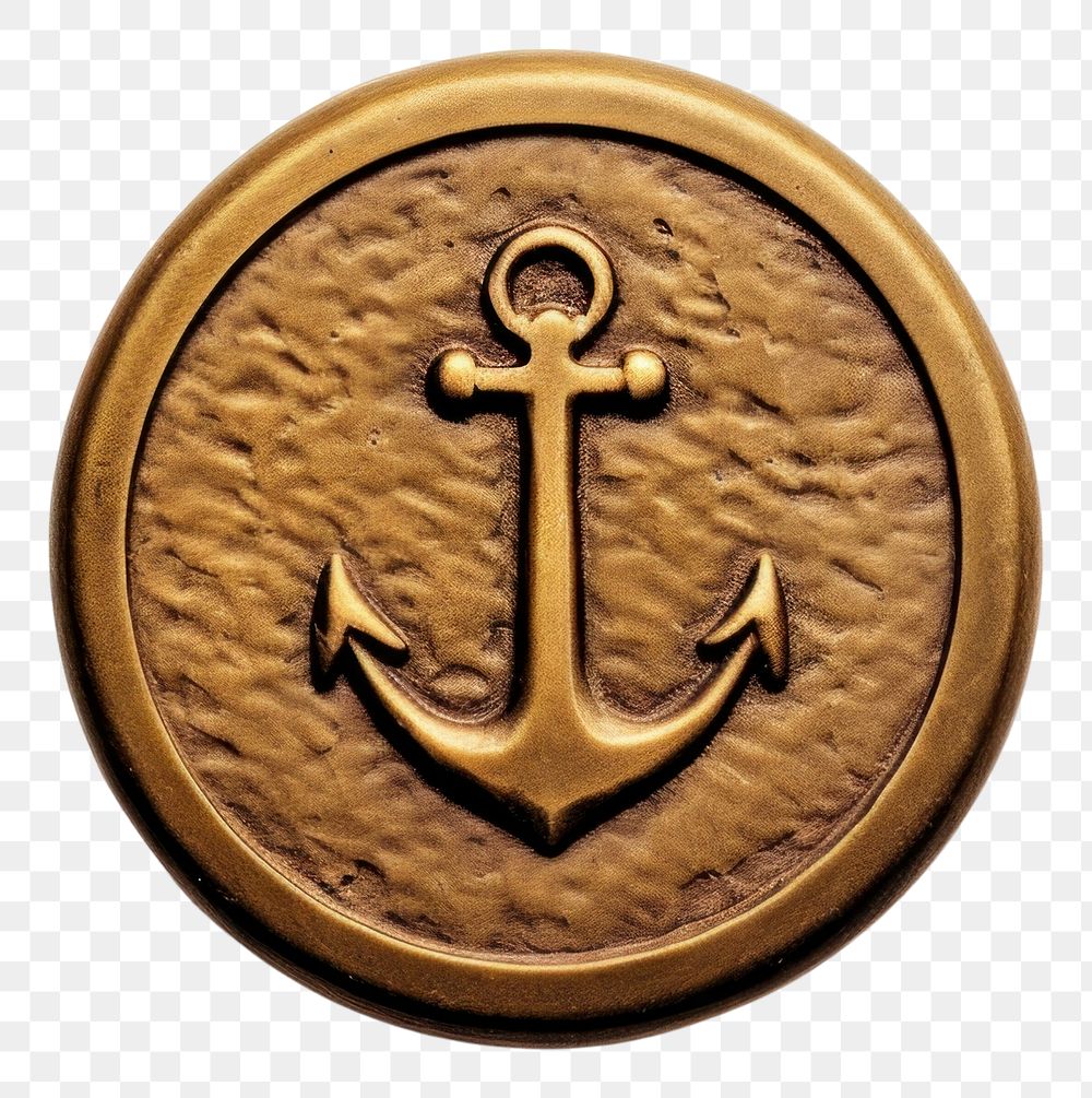 PNG Seal Wax Stamp anchor locket craft sea.