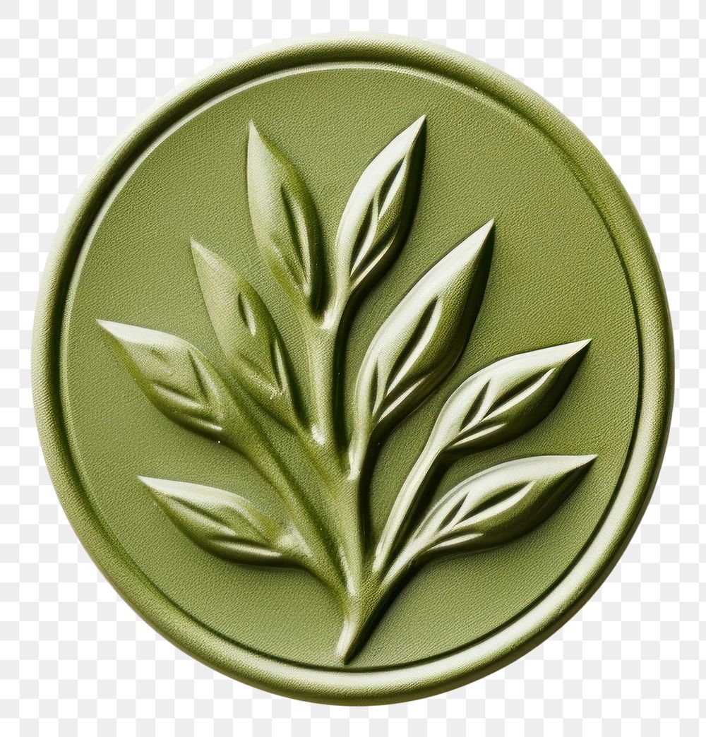 PNG Seal Wax Stamp olive leaf locket silver logo.