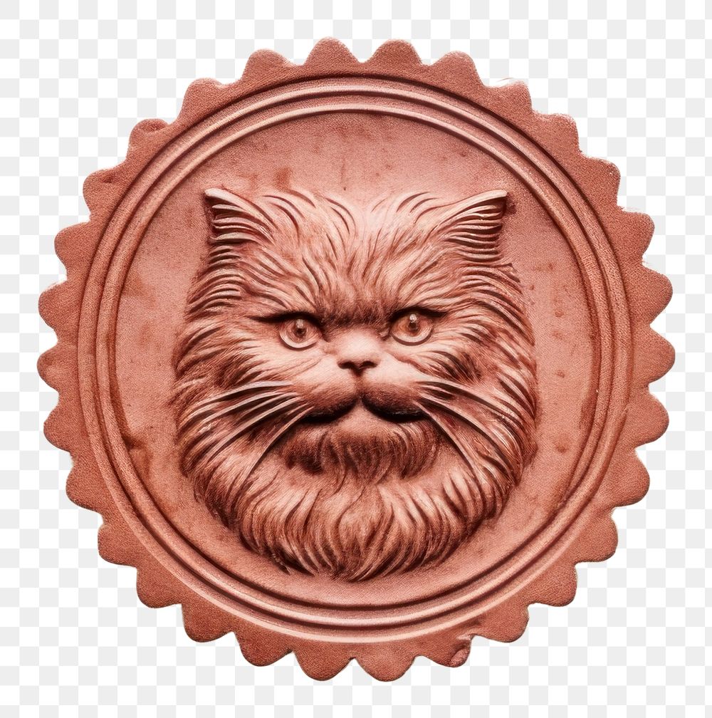 PNG Seal Wax Stamp Persian cat mammal animal craft.