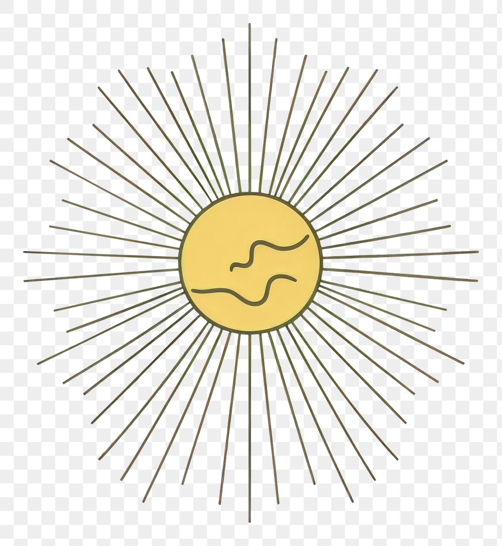 PNG Sun astrology icon symbol line logo.