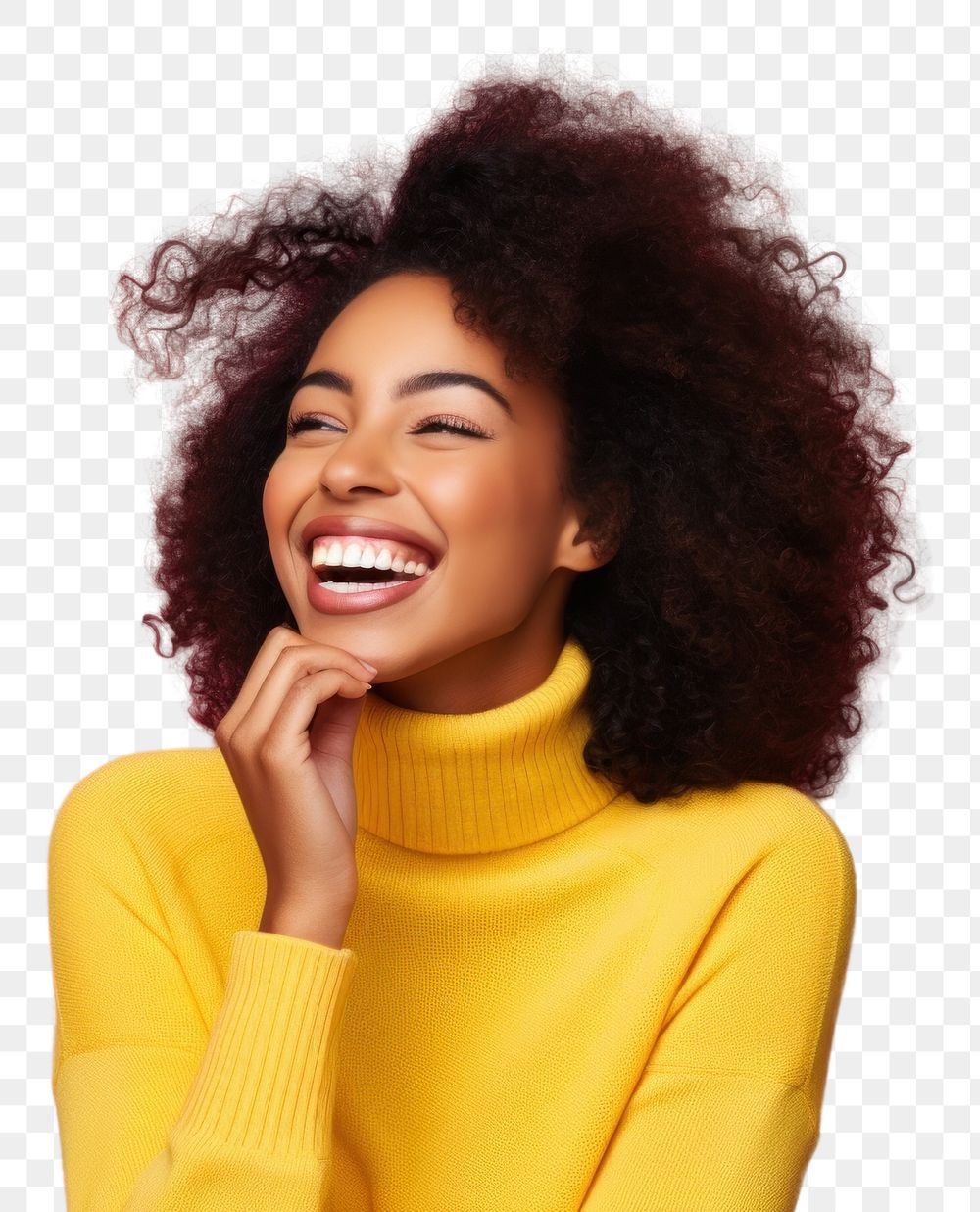 PNG Laughing young black woman smile adult joy.