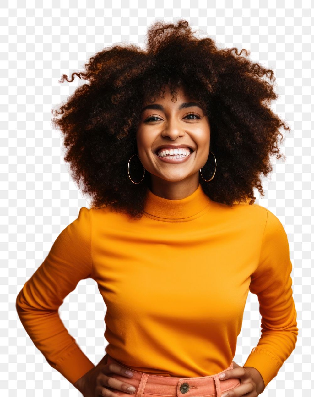 PNG Smiling young black woman laughing adult smile.