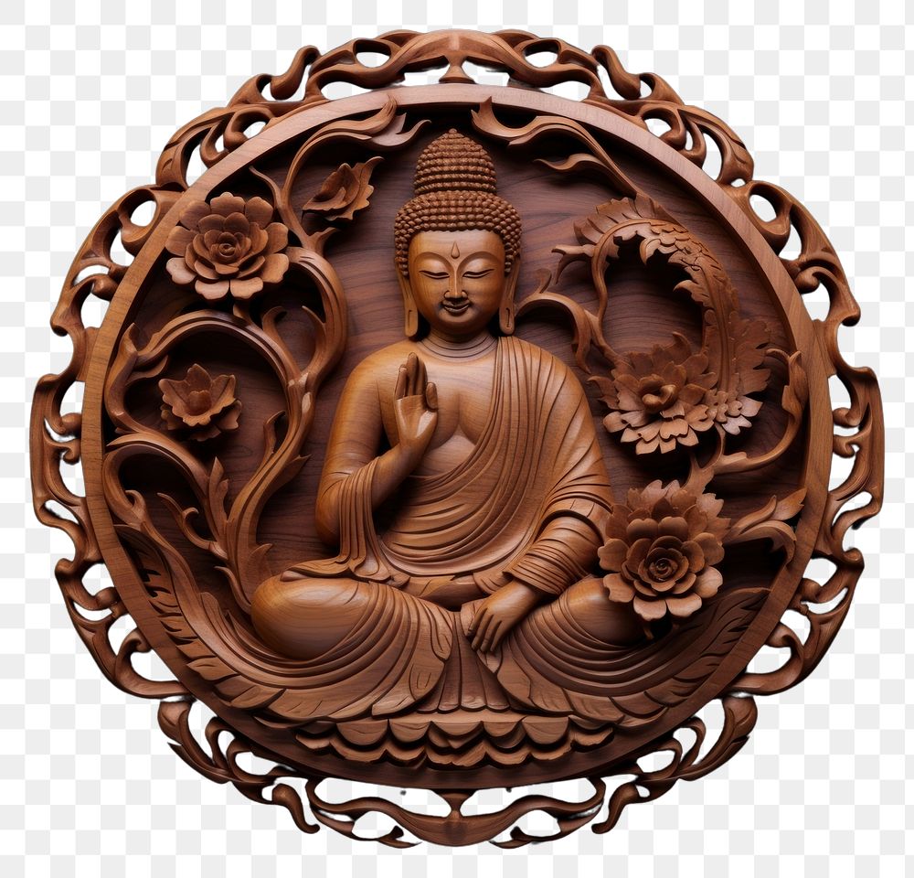 PNG A buddha art bronze representation. AI generated Image by rawpixel.