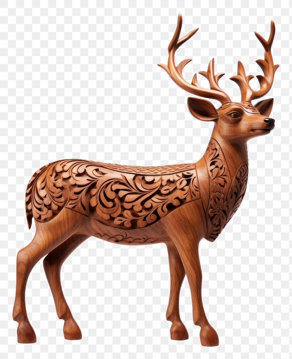 PNG A deer wildlife antler animal. AI generated Image by rawpixel.