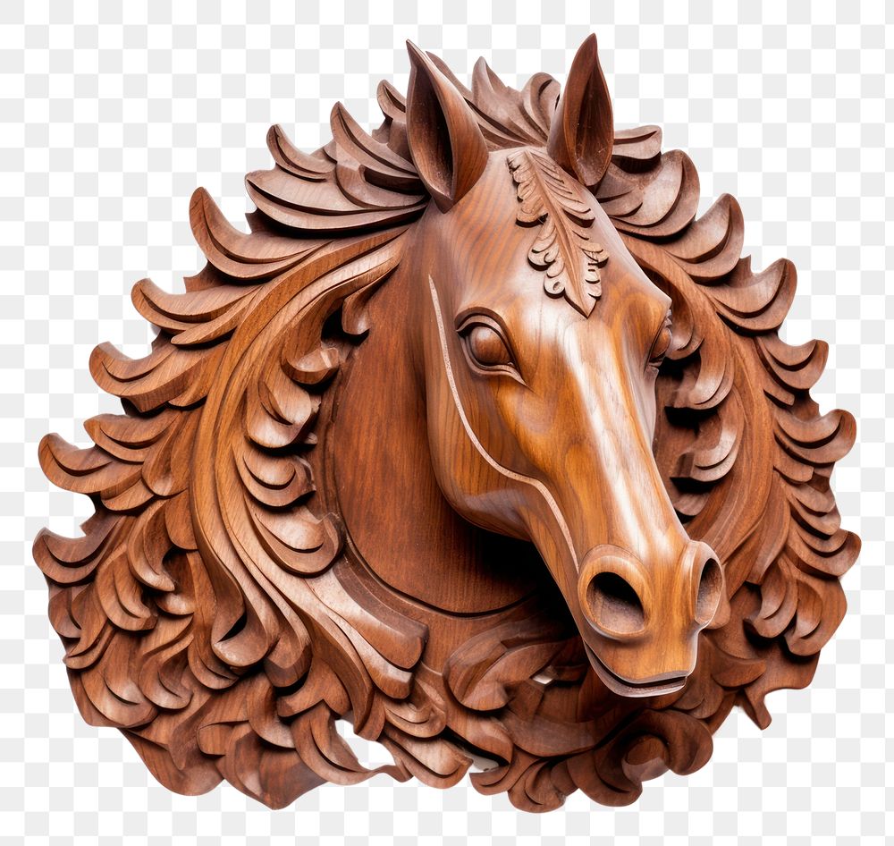 PNG A horse wood art animal. AI generated Image by rawpixel.
