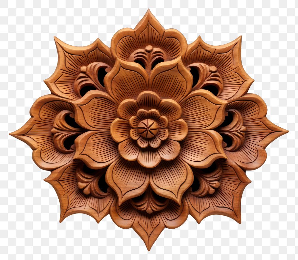 PNG A lotus art pattern flower. AI generated Image by rawpixel.