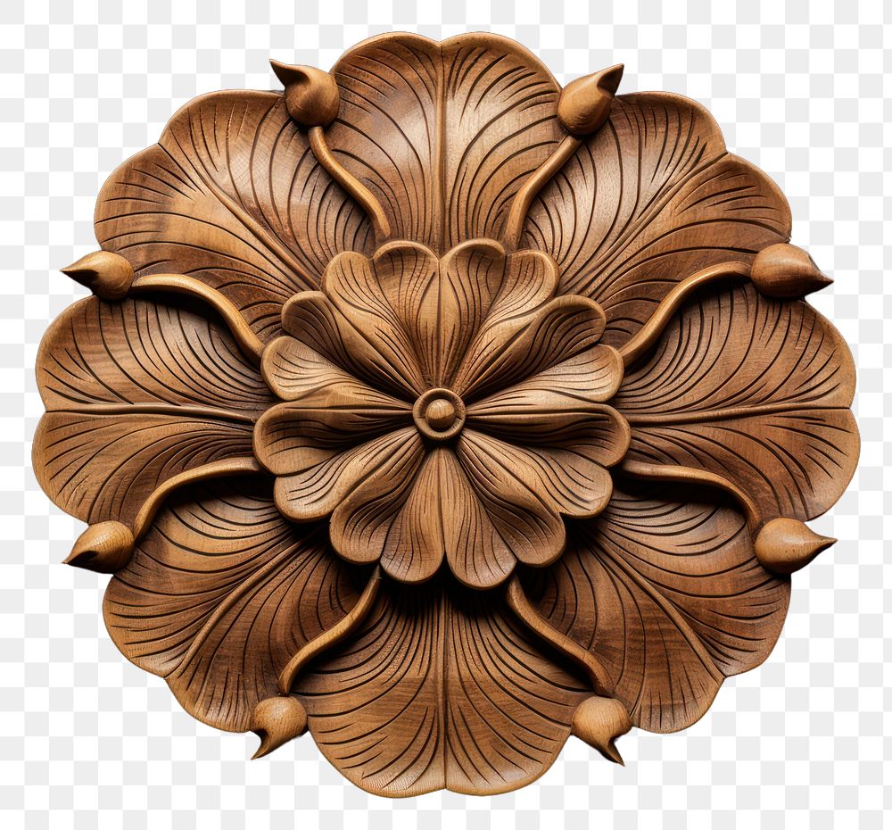 PNG A lotus leaf jewelry brooch wood