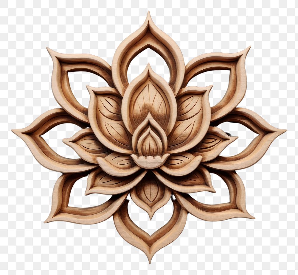 PNG A lotus wood art accessories. AI generated Image by rawpixel.