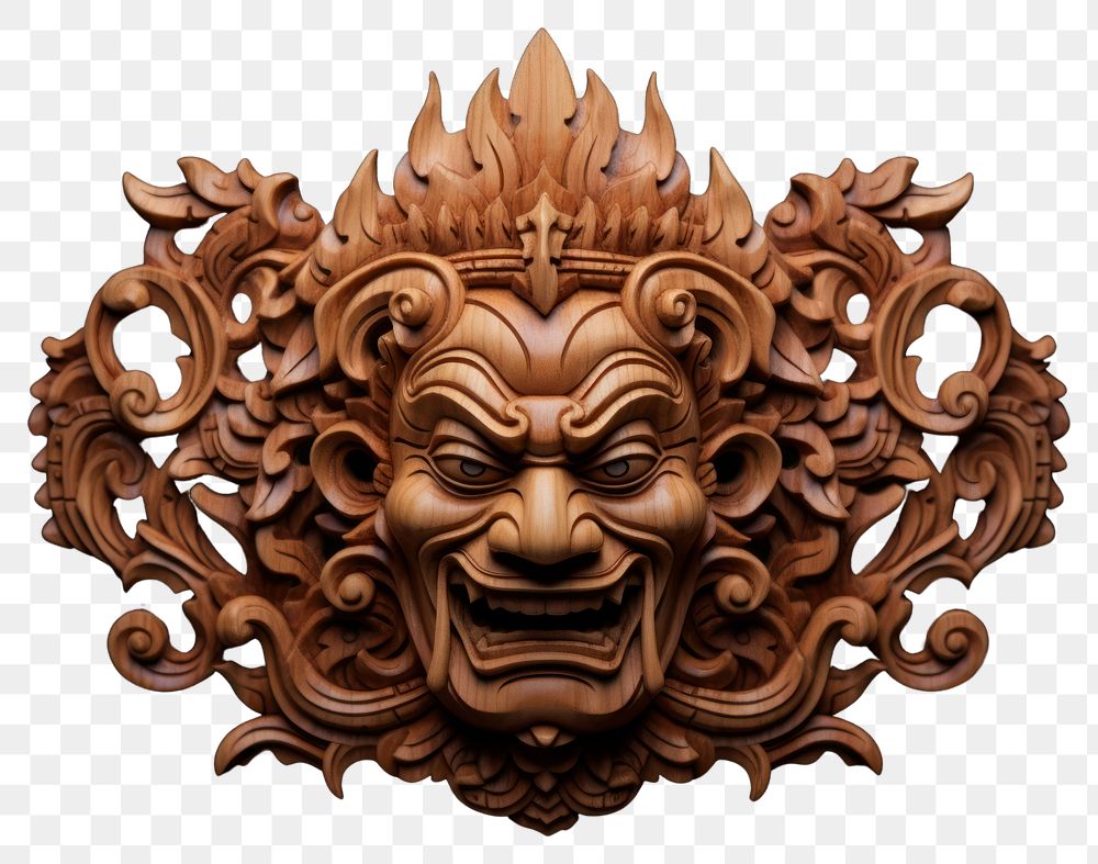 PNG A thai mythology creature wood architecture tradition. AI generated Image by rawpixel.