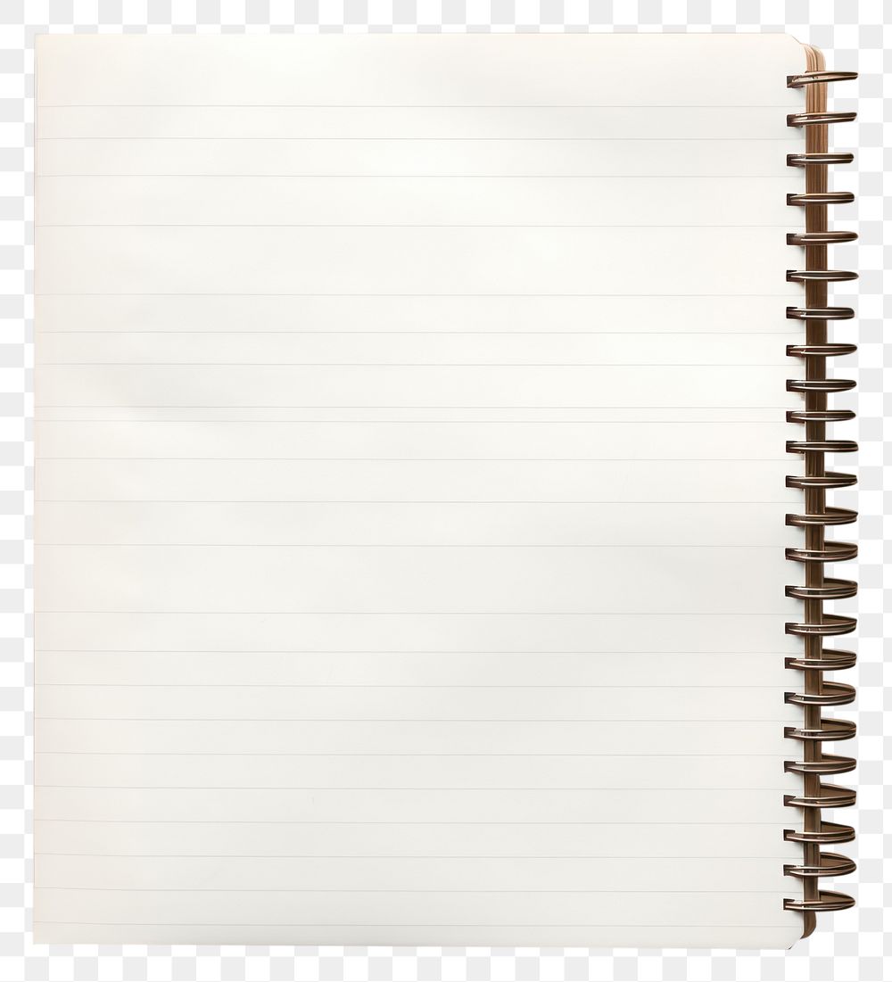 PNG  An empty notebook paper page document machine