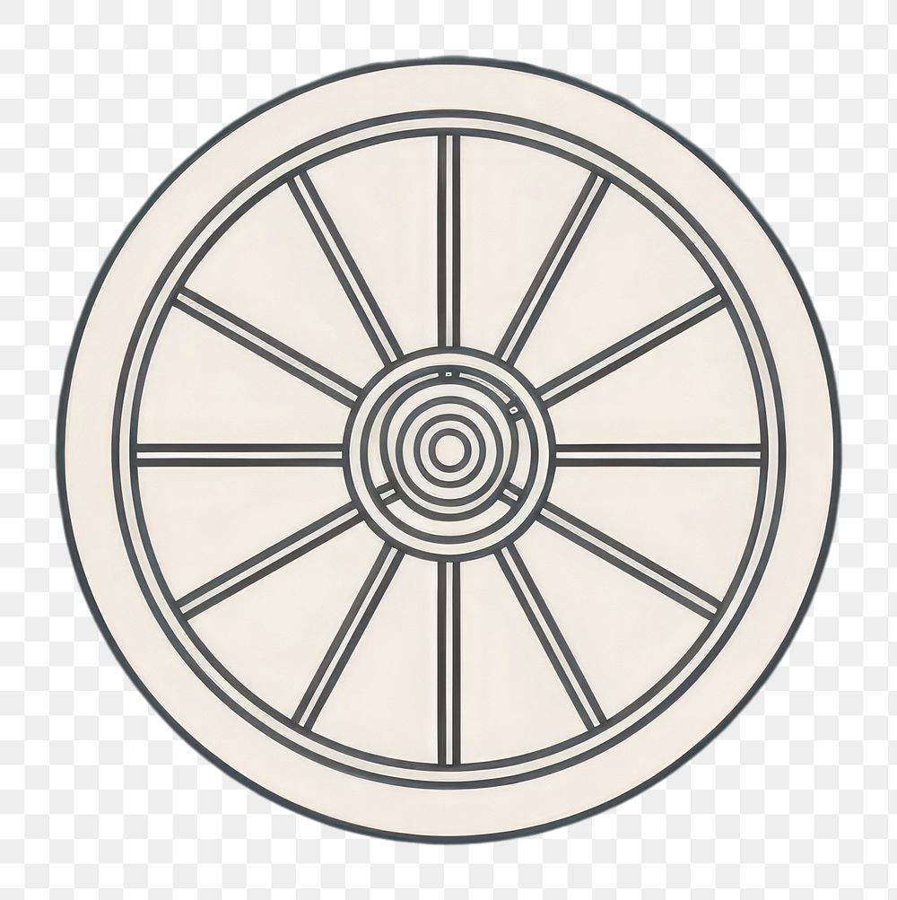 PNG Wheel icon spoke line transportation.