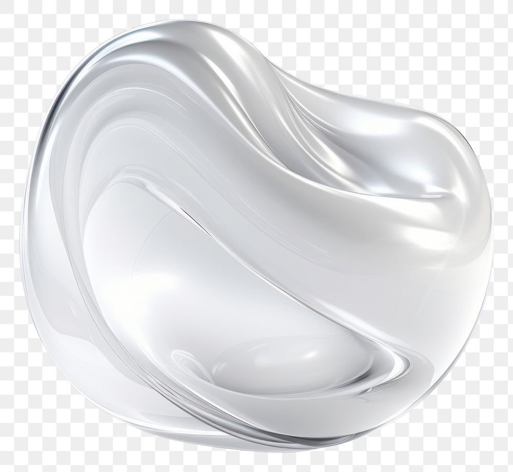 PNG Wavy shape abstract sphere white