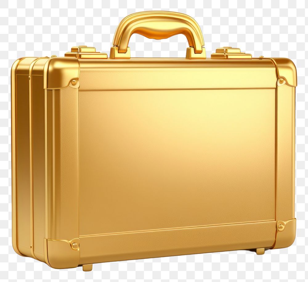 PNG Business case briefcase gold bag.
