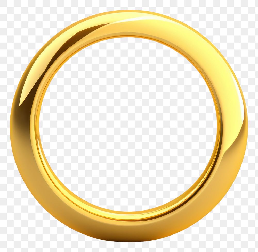 PNG Circle gold jewelry ring.
