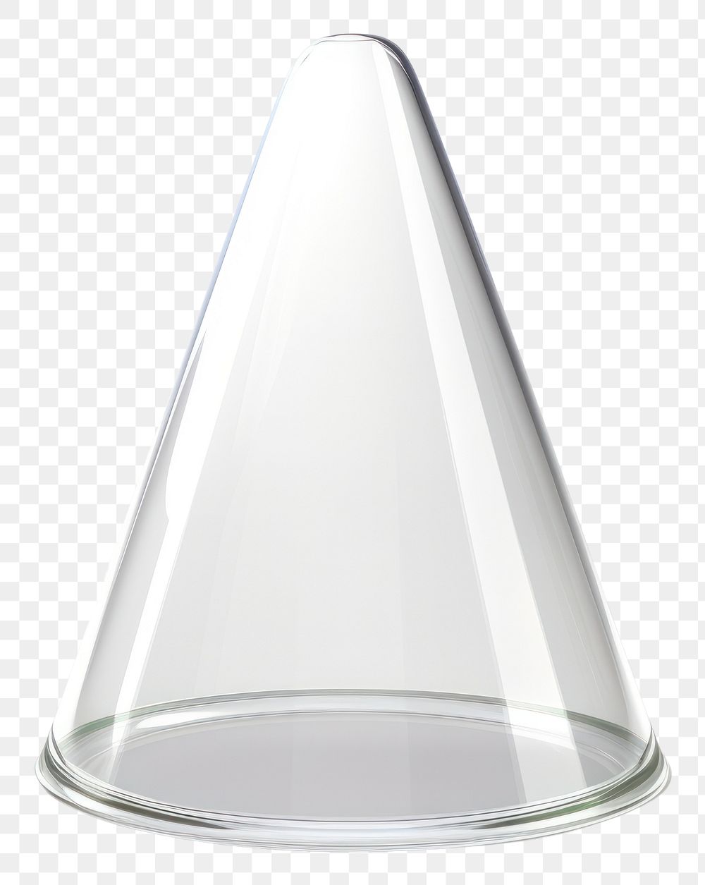 PNG Cone glass transparent white background.