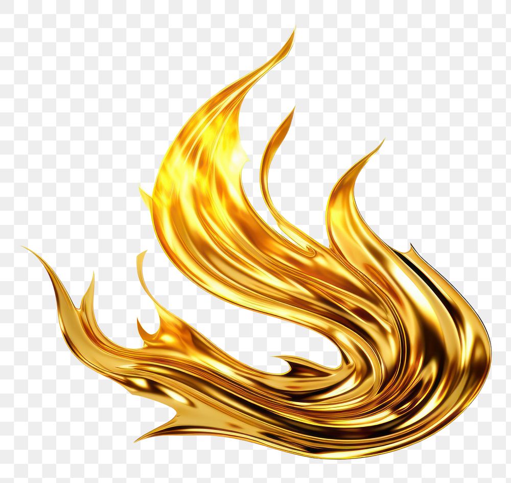 PNG Fire shape gold white background glowing.