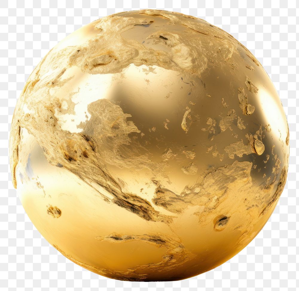 PNG Planet gold sphere globe.