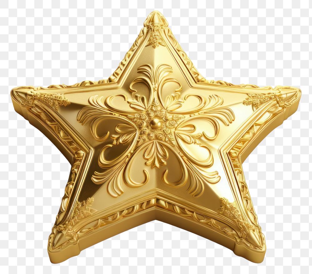 PNG Star gold white background decoration.
