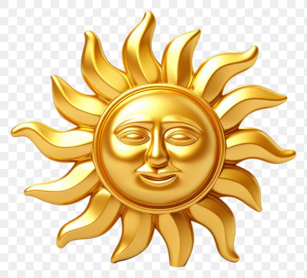 PNG Sun gold white background representation.