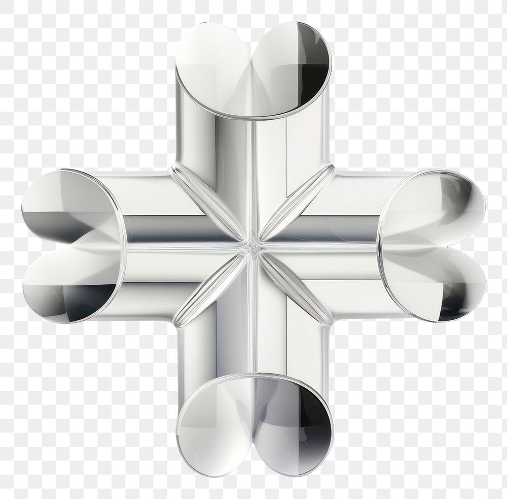PNG Symmetry cross silver white background pattern.