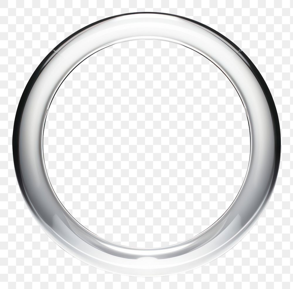 PNG Hoop transparent platinum silver.