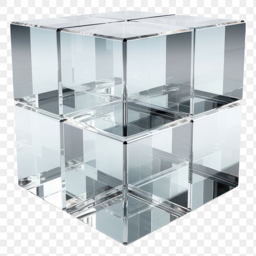 PNG Cuboid crystal glass white background.