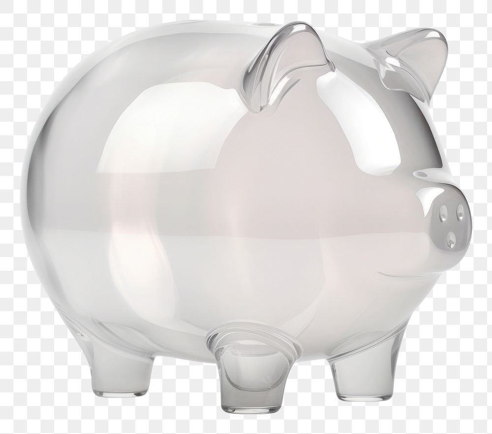PNG Piggy bank transparent glass investment.