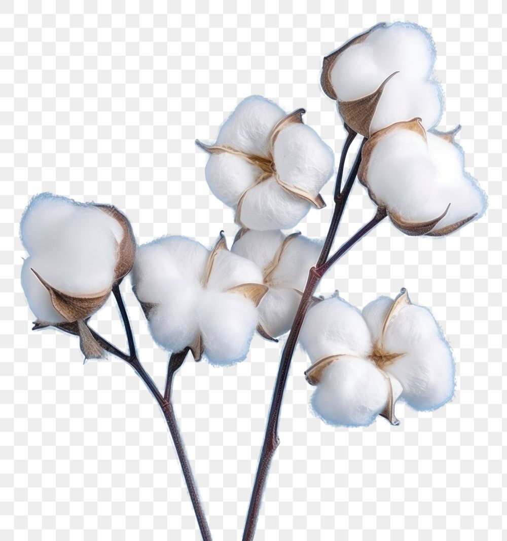 PNG  Cotton branch outdoors nature flower.