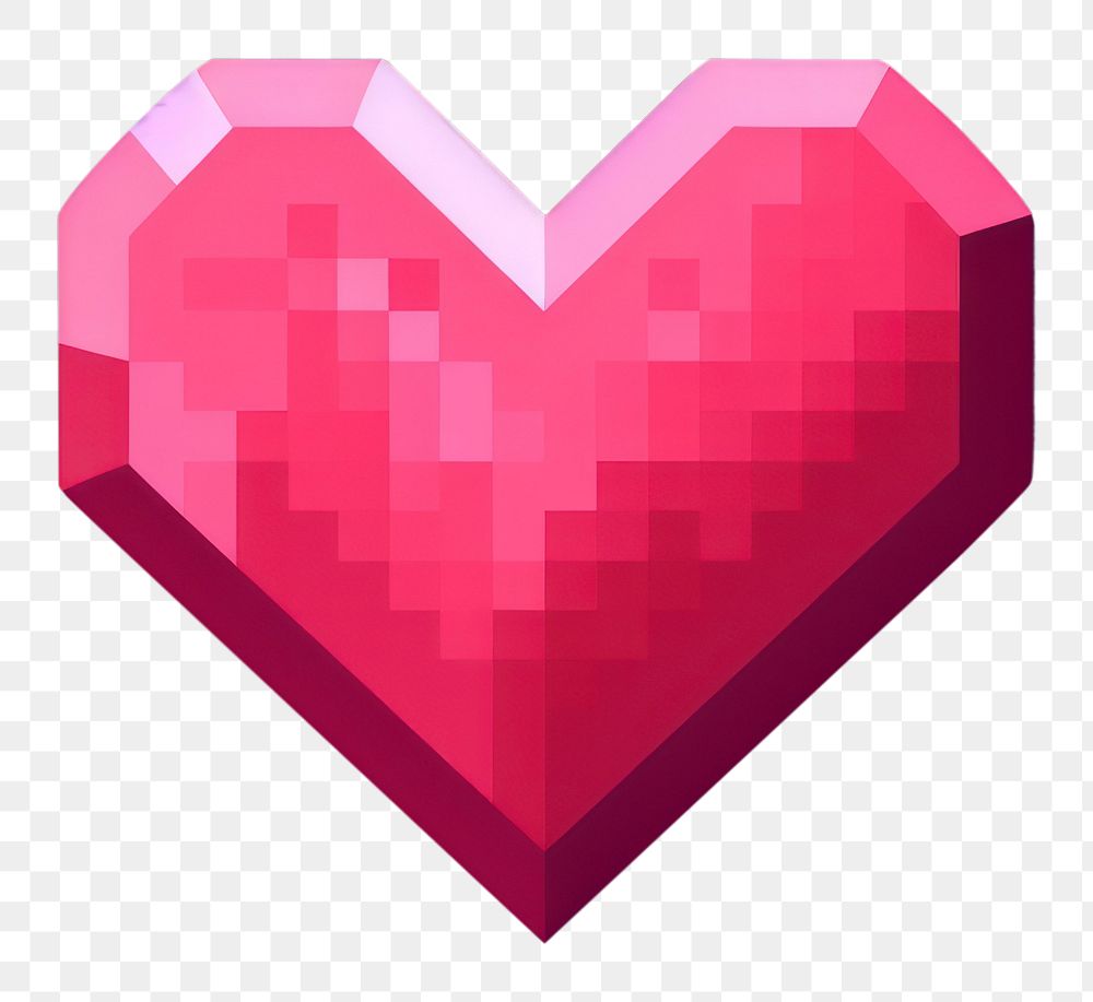 PNG Heart symbol technology pixelated.