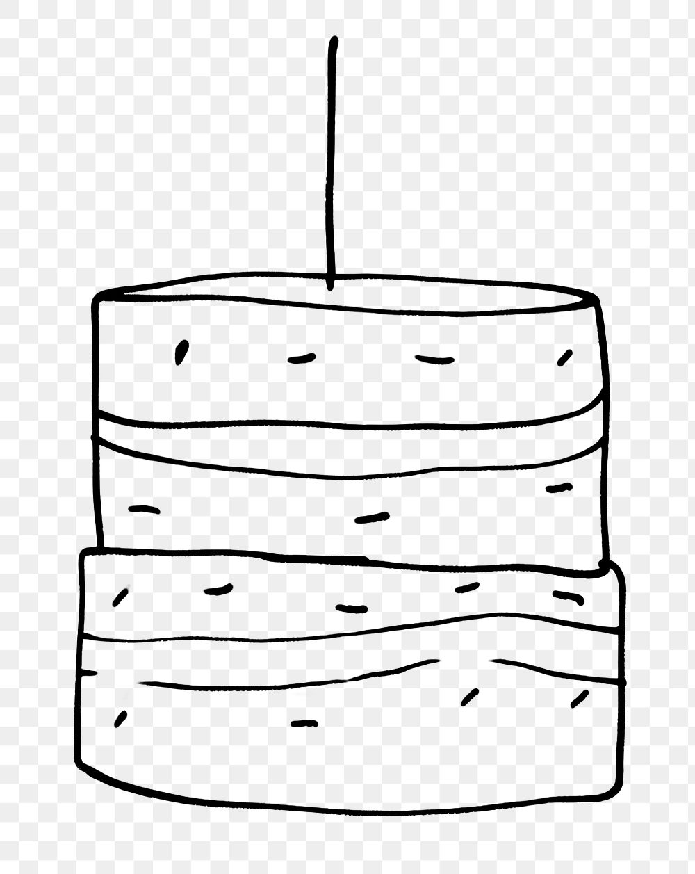 PNG Cake sketch drawing doodle.