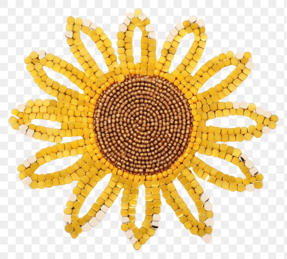 PNG Sunflower art jewelry brooch. AI generated Image by rawpixel.