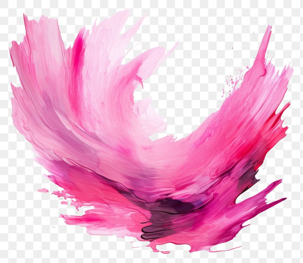 PNG Abstract pink painting petal white background.