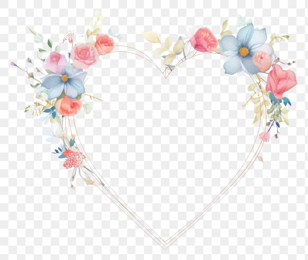 PNG  Valentines frame flower plant accessories. AI generated Image by rawpixel.