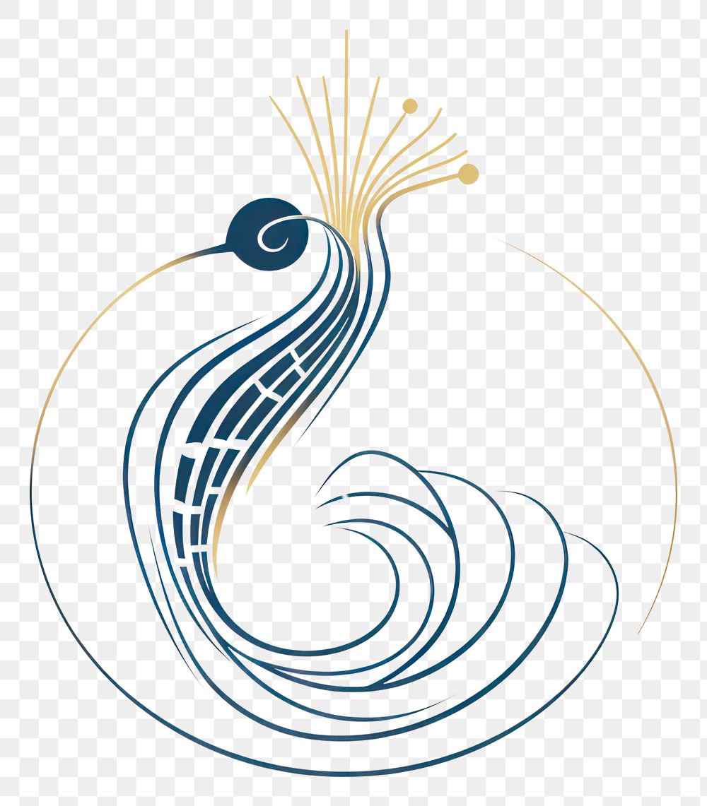 PNG Peacock logo pattern spiral.