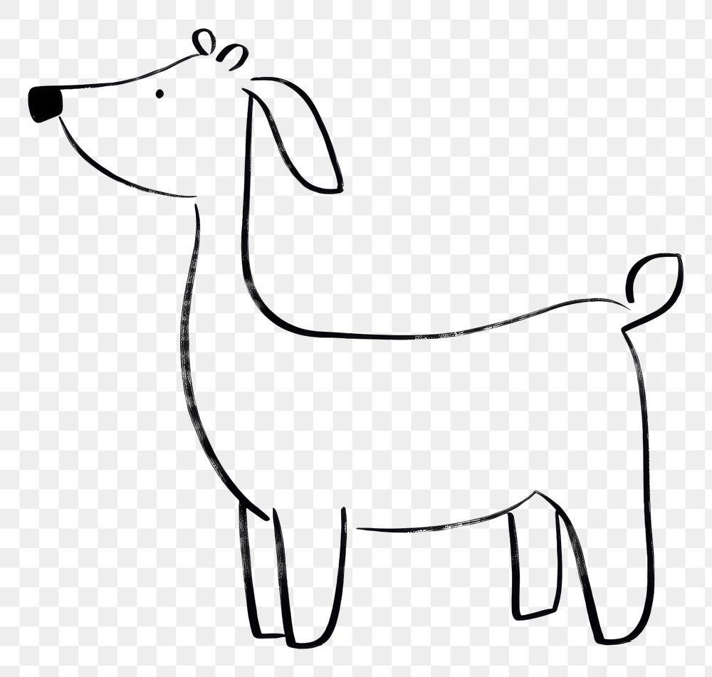 PNG Dog sketch drawing animal.