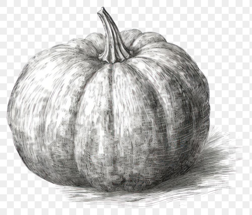 PNG Halloween pumpkin drawing sketch vegetable. AI generated Image by rawpixel.