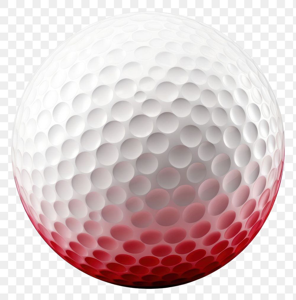 PNG Golf ball sports red white background.