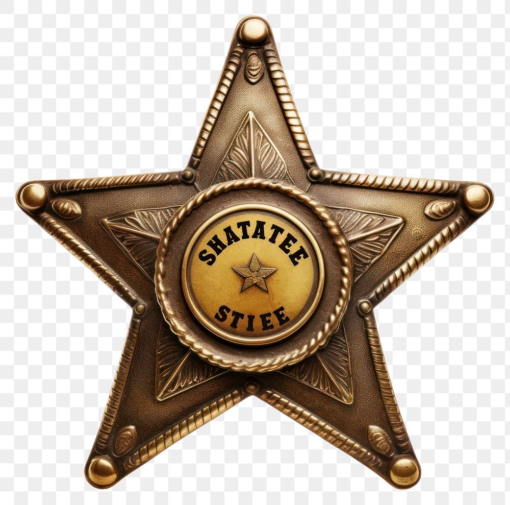 PNG Sheriff star badge white background accessories accessory.