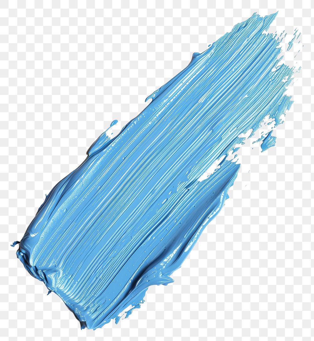 PNG Light blue flat paint brush white background splattered turquoise.
