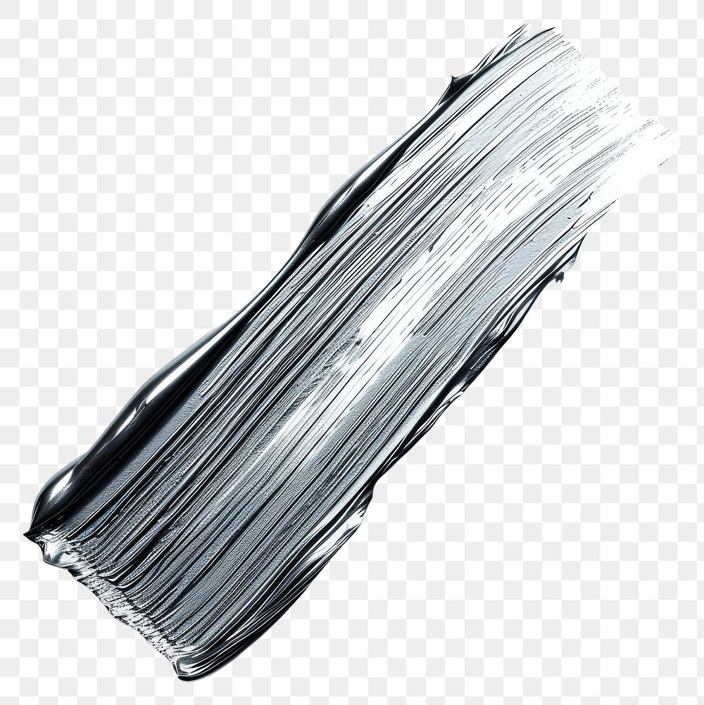 PNG Silver flat paint brush white background aluminium sketch.