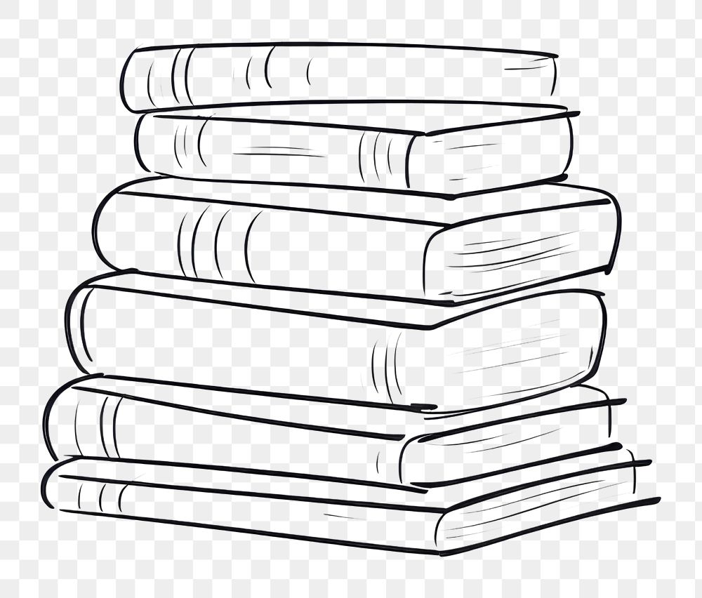 PNG Stack of books sketch publication drawing