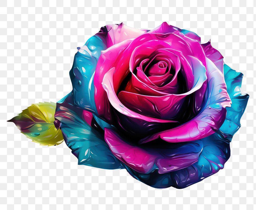 PNG Surrealism painting of a rose flower plant inflorescence.