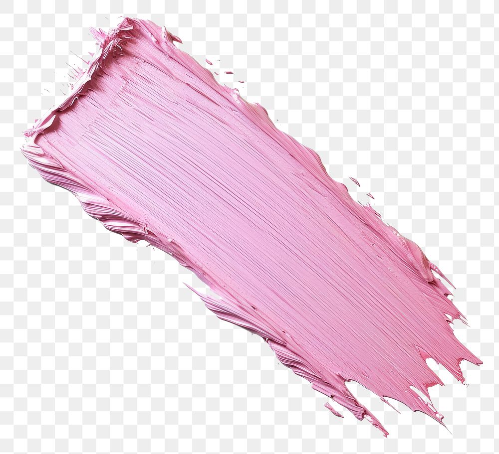 PNG Pastel pink flat paint brush paper petal white background.
