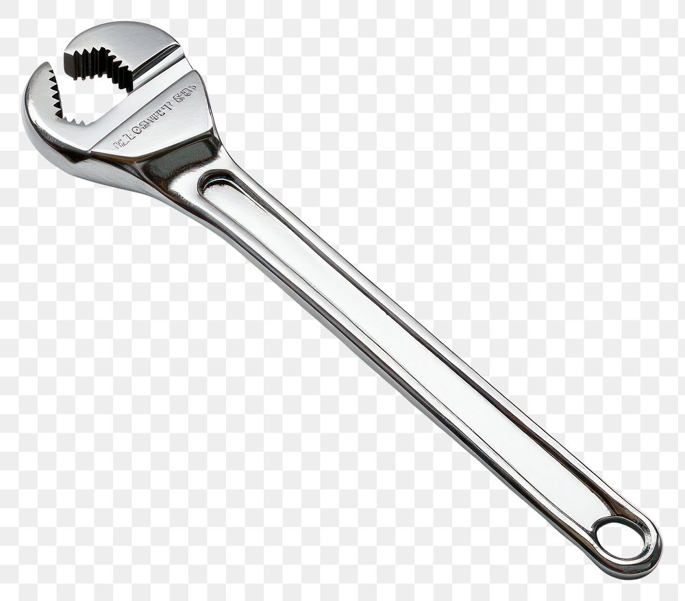 PNG Adjustable Wrench wrench white background silverware.