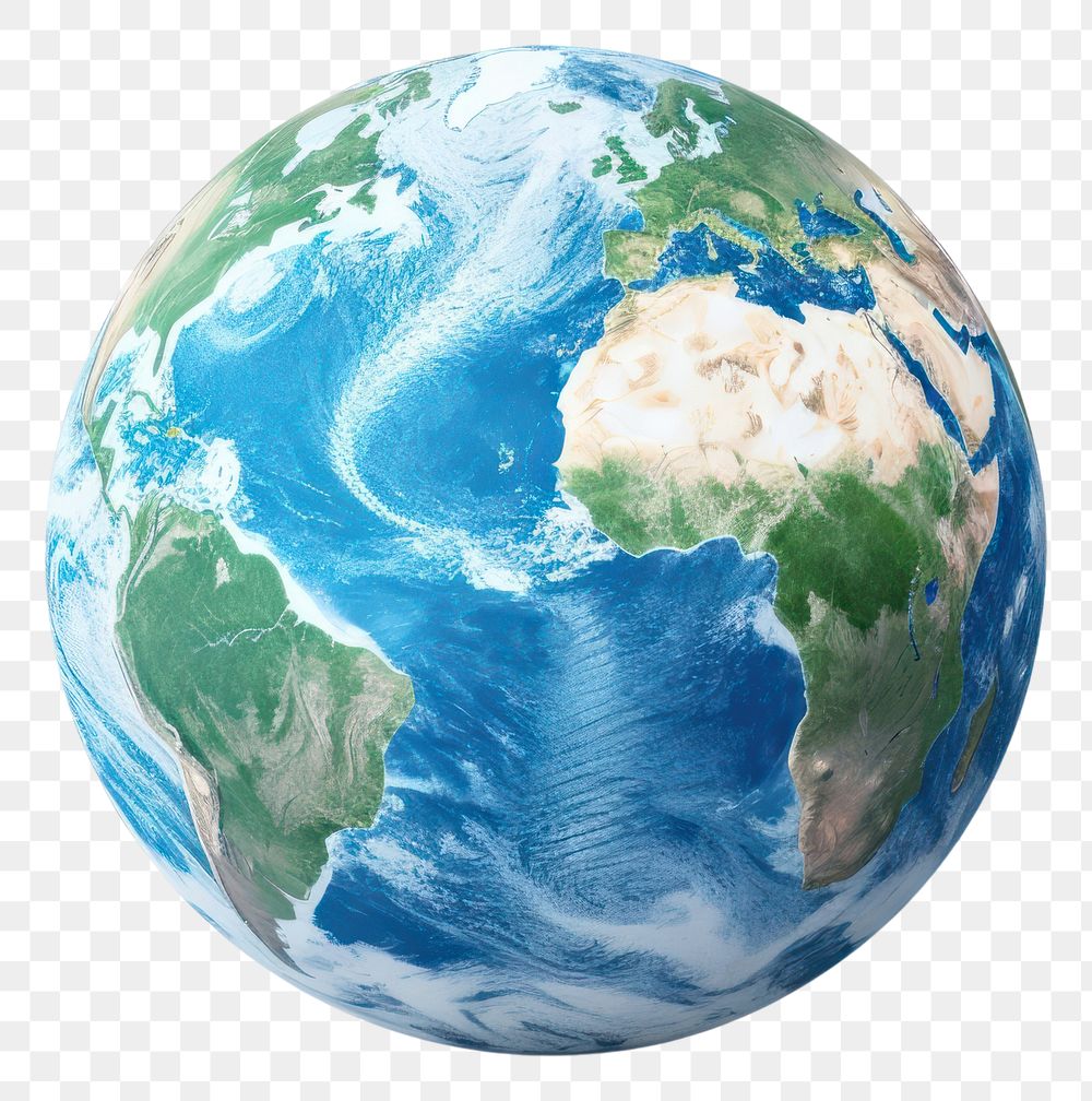 PNG  Earth sphere planet space. AI generated Image by rawpixel.