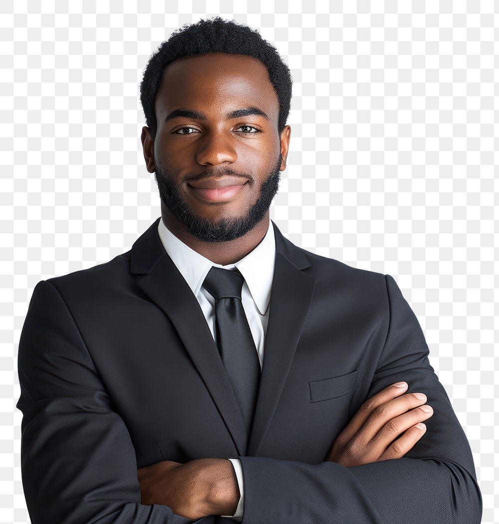 PNG African american man in business suits portrait blazer adult.