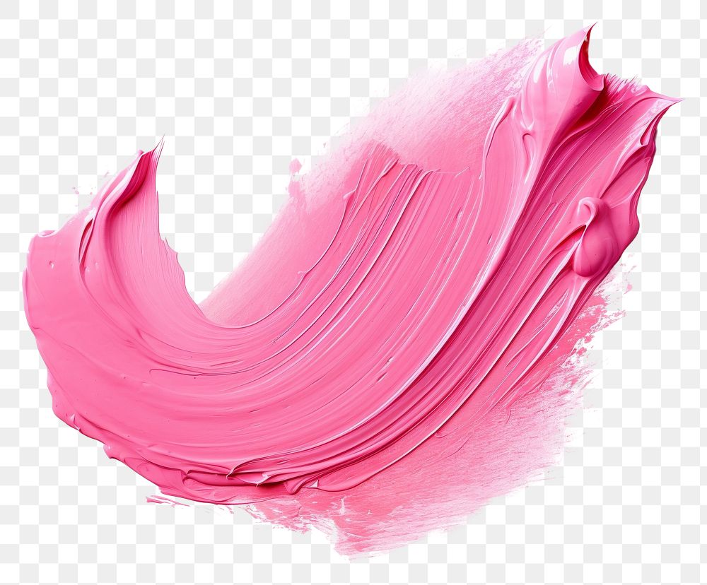 PNG Pink paint petal white background.