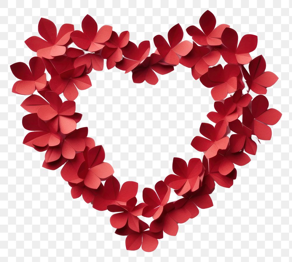 PNG  Red heart plant white background celebration. AI generated Image by rawpixel.