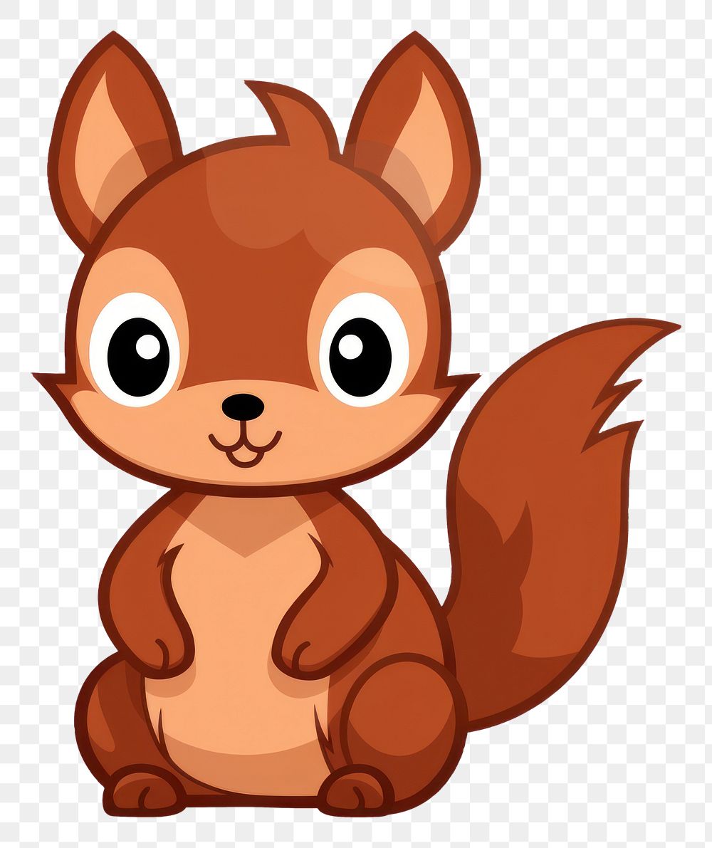 PNG  Squirre icon shape animal cartoon mammal. AI generated Image by rawpixel.