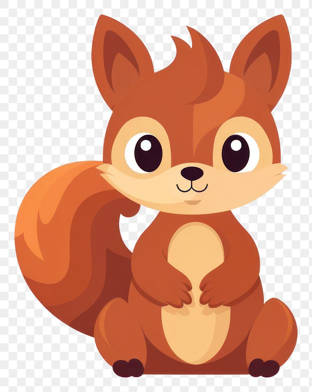 PNG  Squirre icon shape animal cartoon mammal. AI generated Image by rawpixel.